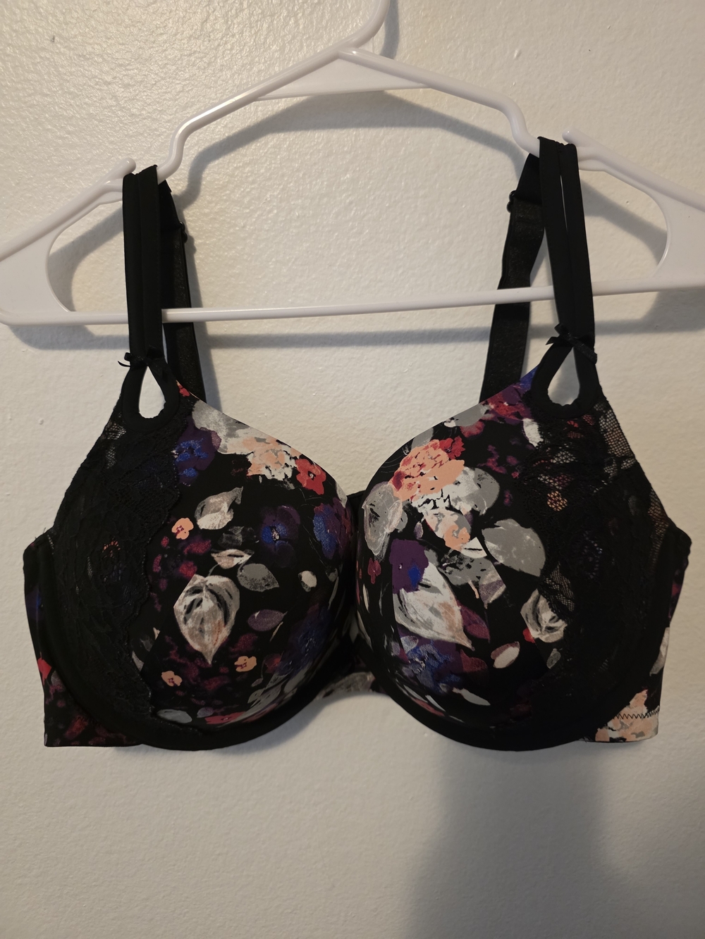 Torrid Black Floral Underwire Bra - 42DD